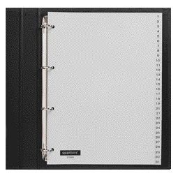 Quantore -  Tabbladen 4-gaats 1-31 genummerd grijs PP | 5 stuks