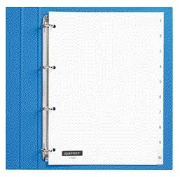 Quantore - Schede 4 fori 1-10 numerate in PP bianco | 25 pezzi