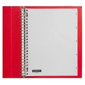 Quantore -  Tabbladen 23-gaats 1-5 genummerd grijs PP | 25 stuks