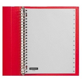 Quantore - Tabs 23 holes 1-15 numbered gray PP | 10 pieces