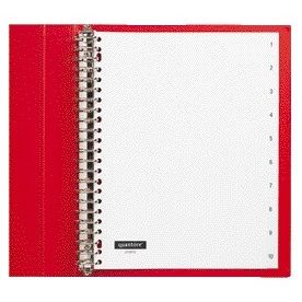 Quantore - Tabs 23 holes 1-10 numbered white PP | 25 pieces