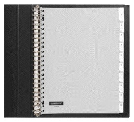 Quantore - Languettes 23 trous 10 pièces avec fenêtre gris PP | 25 pièces