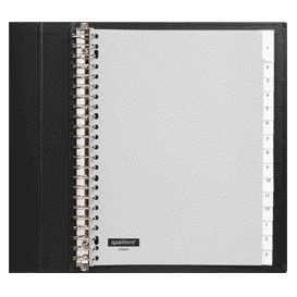 Quantore - Tabs 23 fori 15 pezzi con finestra PP grigio | 10 pezzi