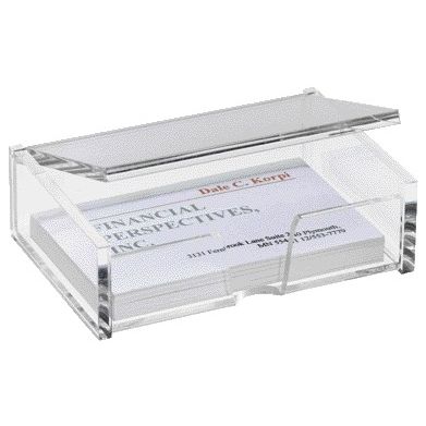 Sigel - Scatola per biglietti da visita VA112 per 80 carte 90x58mm acrilico cristallino | 20 pezzi