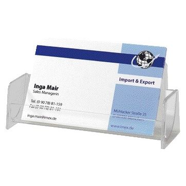 Sigel -  Visitekaartbak  VA120 voor 50 kaarten 94x85mm hard plastic glashelder | 20 stuks