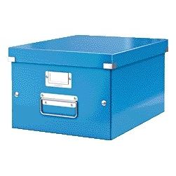 Leitz - Storage box Click Store WOW medium recycled cardboard 281x200x370mm blue | 6 pieces