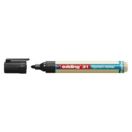 Edding - Felt-tip pen 31 EcoLine for flipchart round 1.5-3mm black | 10 pieces