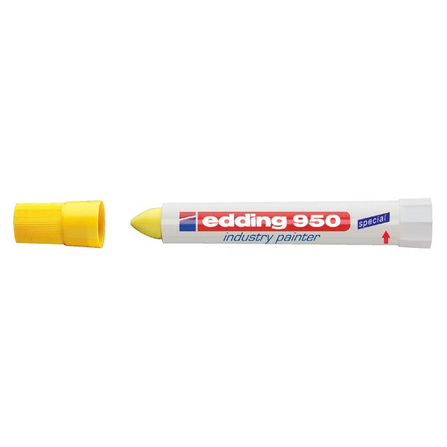 Edding - Viltstift edding 950 pastamarker rond geel 10mm | 10 stuks