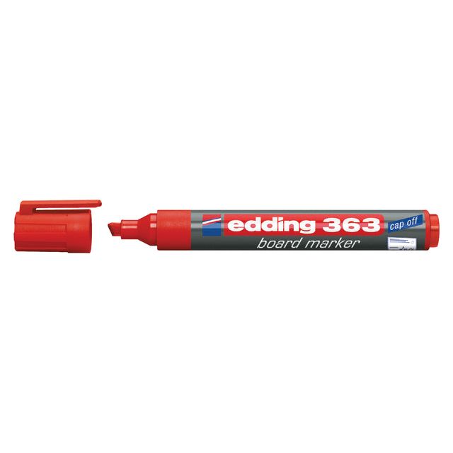 Edding -Filz -Tip Edding 363 Whiteboard Slanting 1-5mm rot | Außenschachtel ein 10 Stück