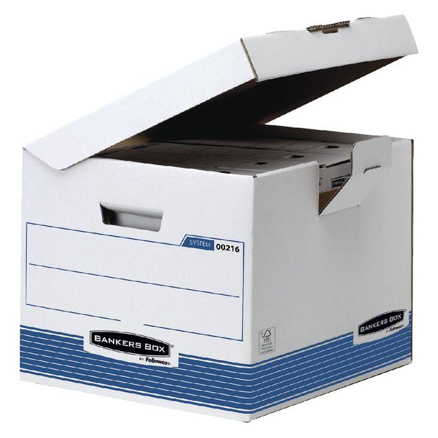 Bankers Boîte - Boîte de stockage Bankers Box Box System Flip Top Kubus | Boîte extérieure une pièce de 10