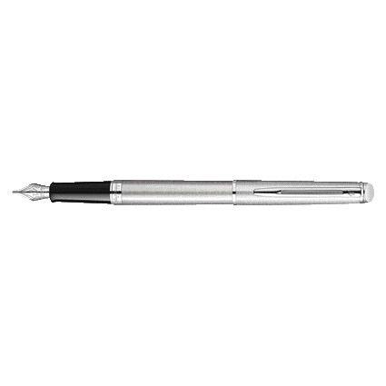 Waterman - Stylo plume Hémisphère acier inoxydable CT moyen