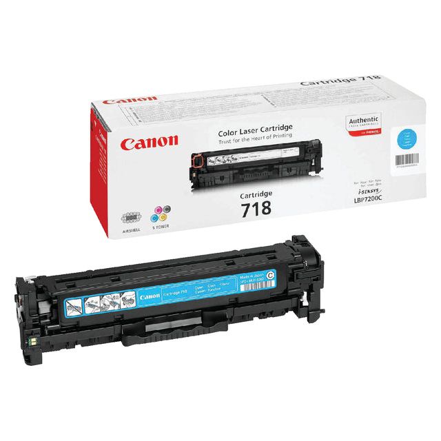 Canon - Toner 718, 2 900 pages, OEM 2661B002, Cyan