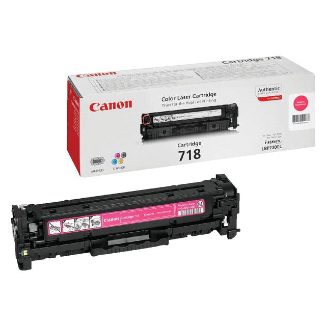 Canon - toner 718, 2.900 pagina's, OEM 2660B002, magenta