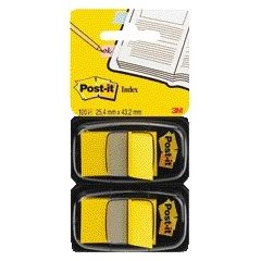Post-it - Index tabs 680 25.4x43.2mm duopack yellow