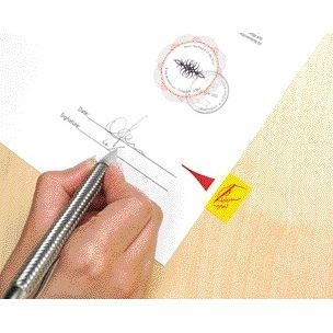 Post-it - Onglets 68031 signe ici en jaune