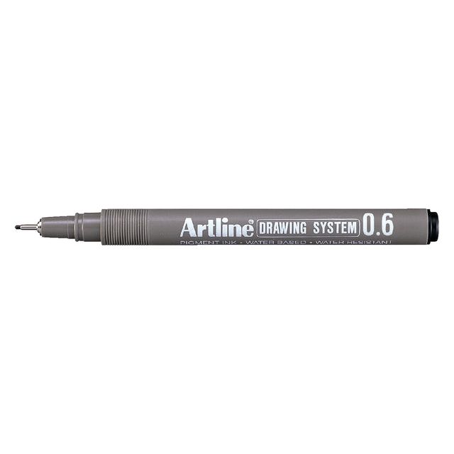 Artline - Fineliner Artline technique technique 0,6 mm noir | Boîte extérieure une pièce 12