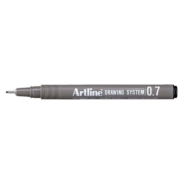 Artline - Fineliner Artline technique technique 0,7 mm noir | Boîte extérieure une pièce 12