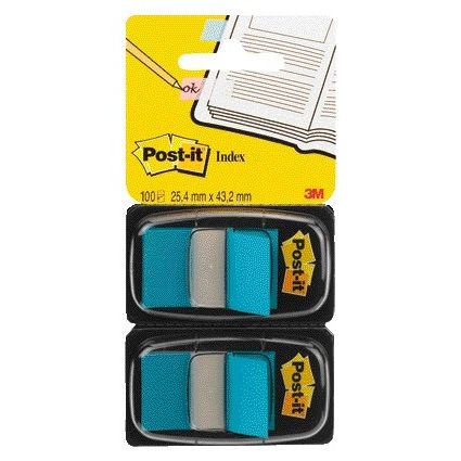 Post-it -  Indextabs  680 25.4x43.2mm duopack blauw