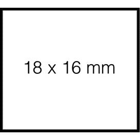Sato -  Prijsetiket 18x16mm Duo 16 permanent wit 1500 stuks