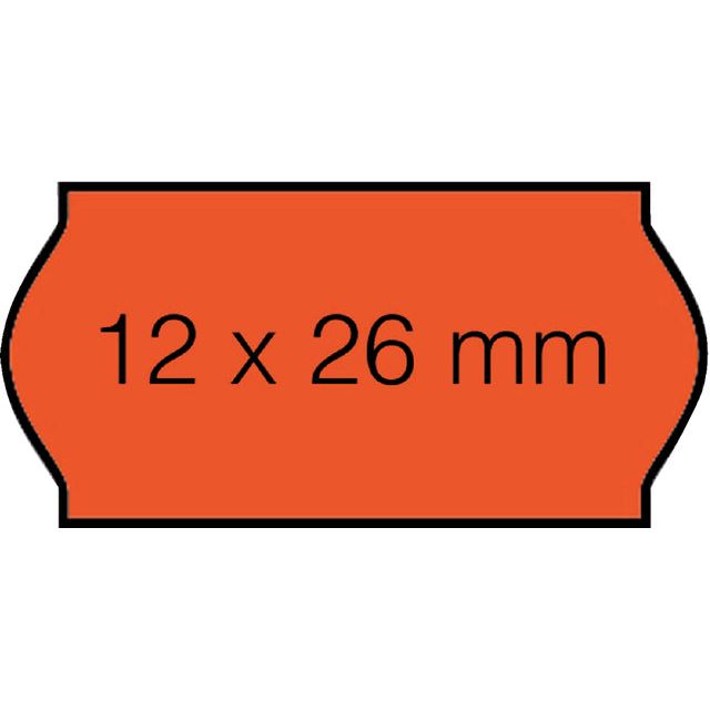 SATO - Étiquette de prix 12x26mm Samark Permanent Flr Red | Ompoot une pièce de 36 ROL X 1500