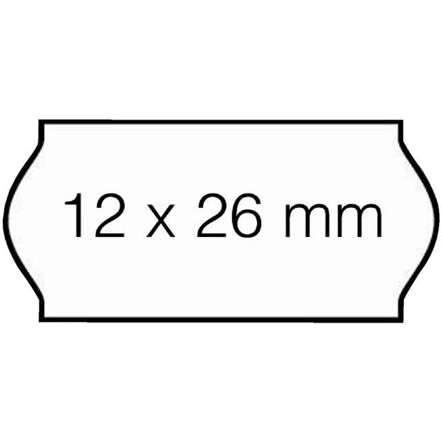 Sato - Priceyet 12x26mm samark blanc permanent | Ompoot une pièce de 36 ROL X 1500