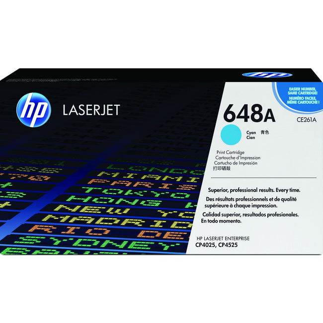 HP - Cartucho de tóner ce261a 648a azul