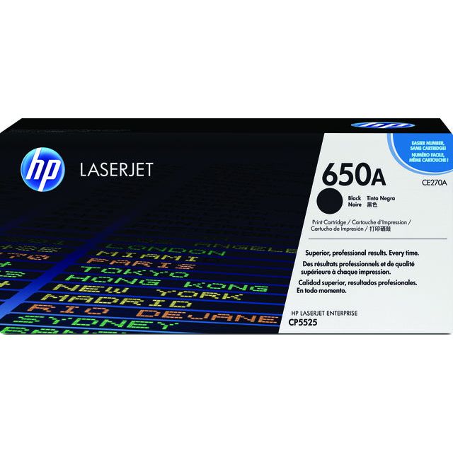 HP - Tonercartridge HP CE270A 650A Schwarz | 1 Stück