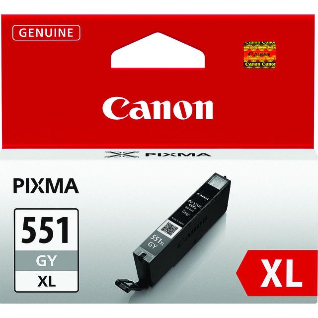 Canon - inktcartridge CLI-551GY-XL, 3.350 pagina's, OEM 6447B001, grijs