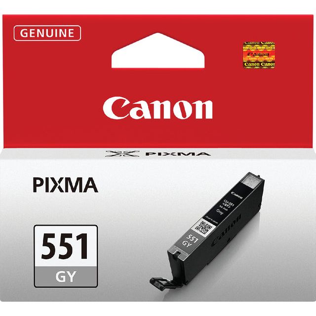 Canon - inktcartridge CLI-551GY, 780 pagina's, OEM 6512B001, grijs