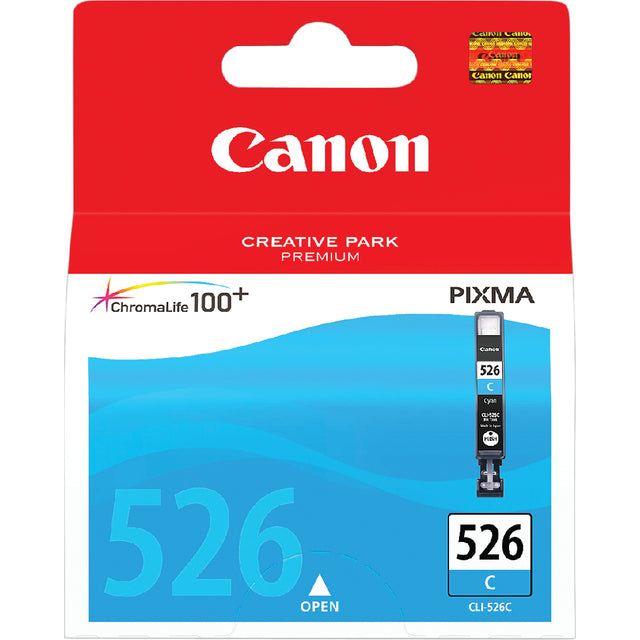 Canon - inktcartridge CLI-526C, 462 pagina's, OEM 4541B001, cyaan