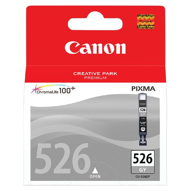 Canon - inktcartridge CLI-526GY, 437 pagina's, OEM 4544B001, grijs