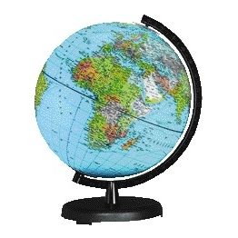 Columbus -  Globe  Terra kunststof voet 26cm 552610/H