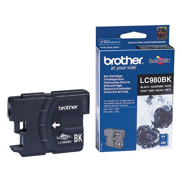 Bruder - Inkcartridge Bruder LC -980BK Schwarz | 1 Stück | 5 Stücke