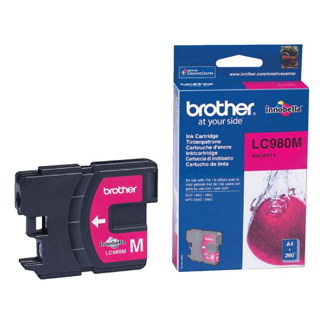 Brother - inktcartridge, 260 pagina's, OEM LC-980M, magenta