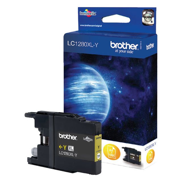 Brother - Inktcartridge, 1200 pagina's, OEM LC-1280XLY, geel