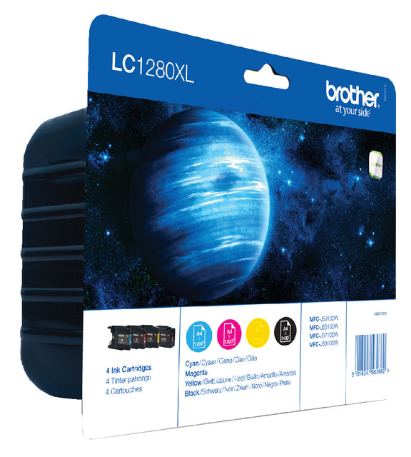 Bruder - Inkcartridge Bruder LC -1280xlvalbp SW +3 Farben | Blasen Sie ein 4 -Stück