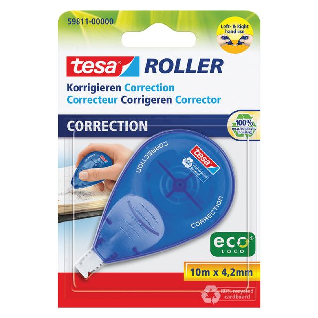 Tesa - Correctieroller ecoLogo 4.2mmx10m zijwaarts op blister