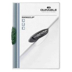Durable - Carpeta con clip Swingclip 30 hojas verde