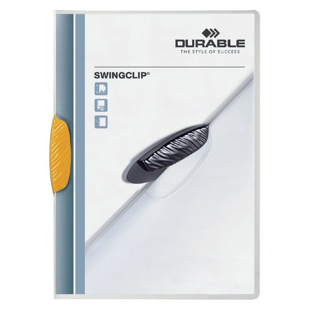 Durable - Klemmap Swingclip 30 vellen geel | 25 stuks