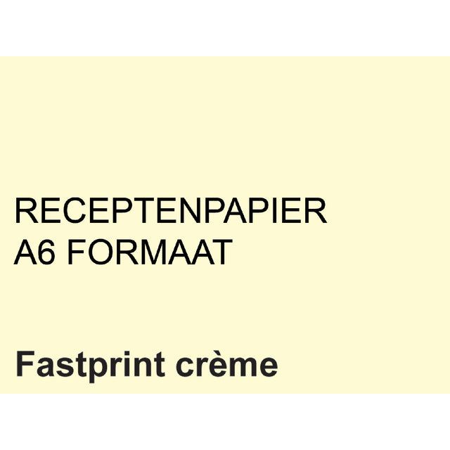 Fastprint - Receptpapier A6 80gr creme 2000vel