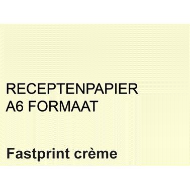 Fastprint - Papel recetario A6 80gr crema 2000 hojas