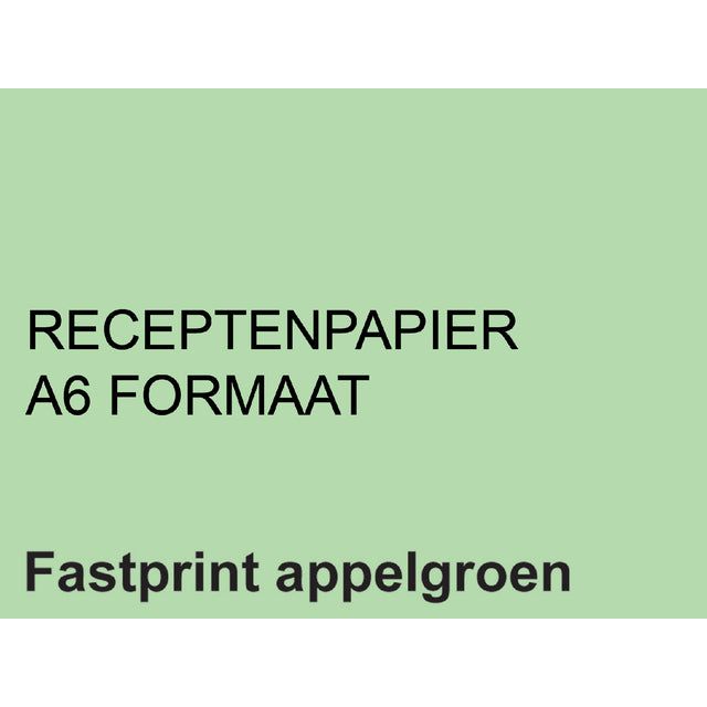 Fastprint - Receptpapier A6 80gr appelgroen 2000vel