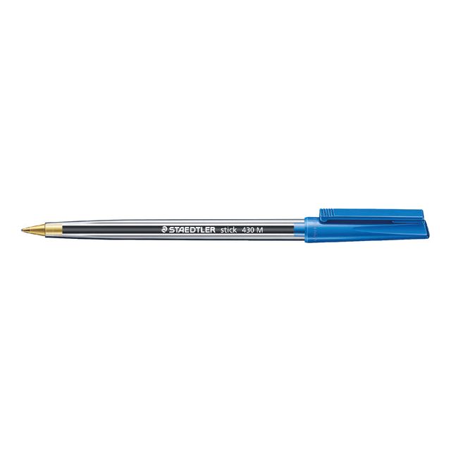 Staedtler - Ballpen Stick 430 m bleu | Boîte extérieure une pièce de 10