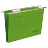 Djois - Carpeta colgante folio frontal reciclado con fondo en U verde | 25 piezas