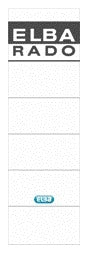 Elba - Etiqueta trasera ancha 59x190mm autoadhesiva blanco/gris 10 piezas