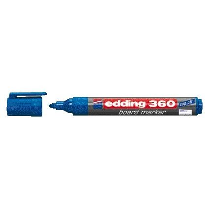 Edding - Pennarello per lavagna bianca 360 rotondo 1,5-3 mm blu | 10 pezzi