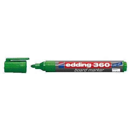 Edding - Rotulador para pizarra blanca 360 redondo 1,5-3 mm verde | 10 piezas