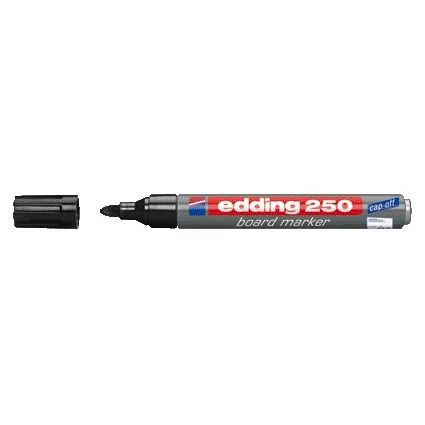 Edding -  Whiteboardmarker  250 rond 1.5-3mm zwart | 10 stuks