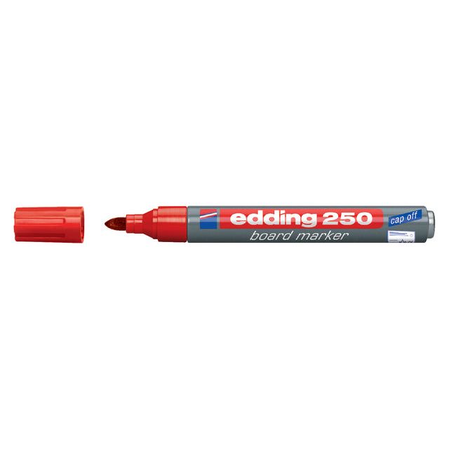 Edding - Viltstift edding 250 whiteboard rond rood 1.5-3mm