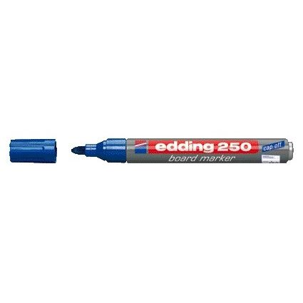Edding - Pennarello per lavagna bianca 250 tondo 1,5-3 mm blu